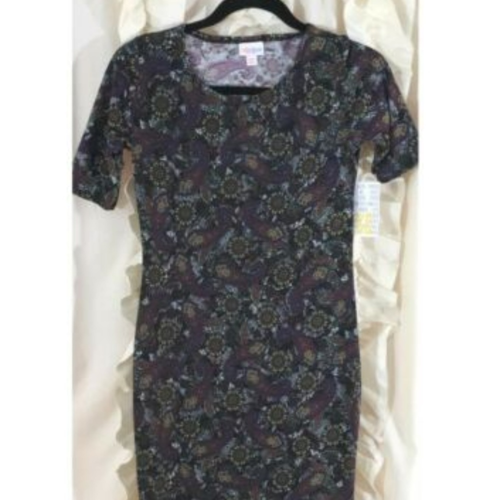 LuLaRoe Julia Pencil Dress Black XXS